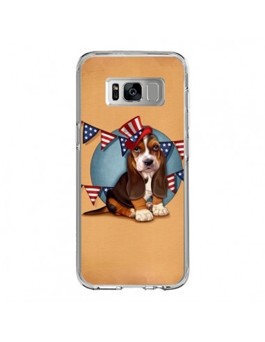Coque Samsung S8 Chien Dog USA Americain - Maryline Cazenave