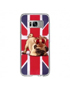 Coque Samsung S8 Chien Dog Anglais UK British Queen King...