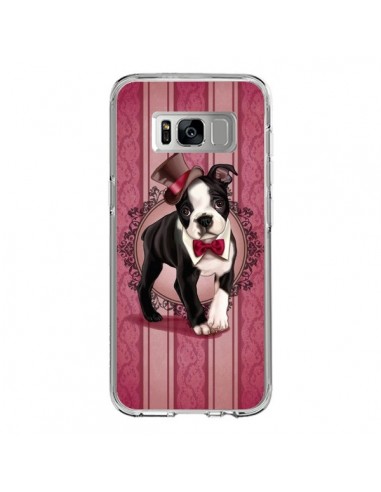 Coque Samsung S8 Chien Dog Gentleman Noeud Papillon Chapeau - Maryline Cazenave