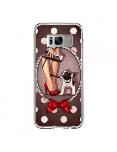 Coque Samsung S8 Lady Jambes Chien Dog Pois Noeud papillon - Maryline Cazenave