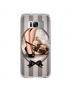 Coque Samsung S8 Lady Noir Noeud Papillon Chien Dog Luxe...
