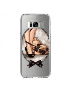 Coque Samsung S8 Lady Jambes Chien Bulldog Dog Noeud...