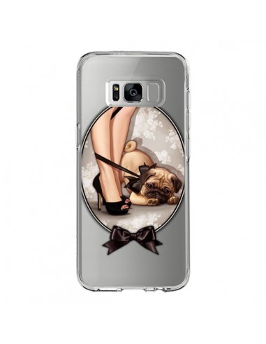 Coque Samsung S8 Lady Jambes Chien Bulldog Dog Noeud Papillon Transparente - Maryline Cazenave