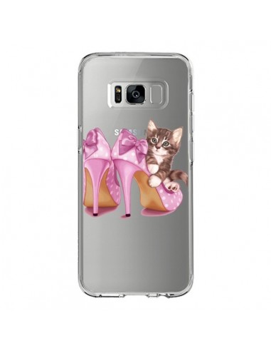 Coque Samsung S8 Chaton Chat Kitten Chaussures Shoes Transparente - Maryline Cazenave