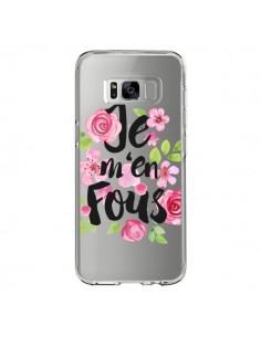 Coque Samsung S8 Je M'en Fous Fleurs Transparente -...
