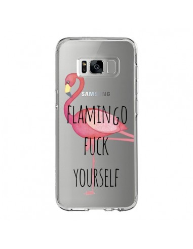Coque Samsung S8 Flamingo Fuck Transparente - Maryline Cazenave