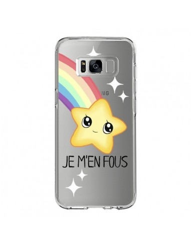 Coque Samsung S8 Etoile Je M'en Fous Transparente - Maryline Cazenave