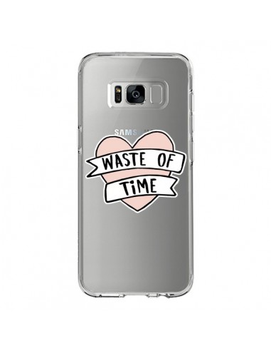 Coque Samsung S8 Waste Of Time Transparente - Maryline Cazenave