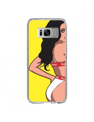 Coque Samsung S8 Pop Art Femme Jaune - Mikadololo