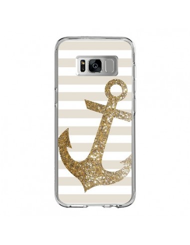 Coque Samsung S8 Ancre Or Navire - Monica Martinez