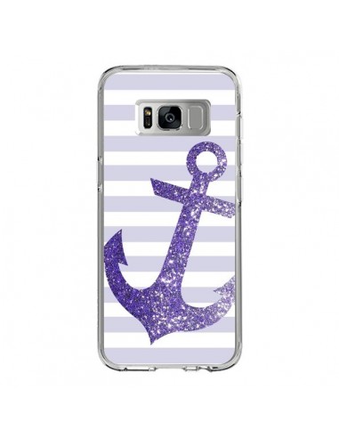 Coque Samsung S8 Ancre Violet Navire - Monica Martinez