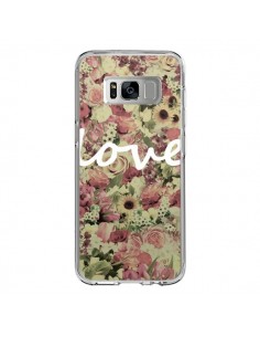 Coque Samsung S8 Love Blanc Flower - Monica Martinez