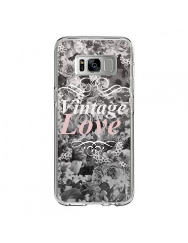 Coque Samsung S8 Vintage Love Noir Flower - Monica Martinez