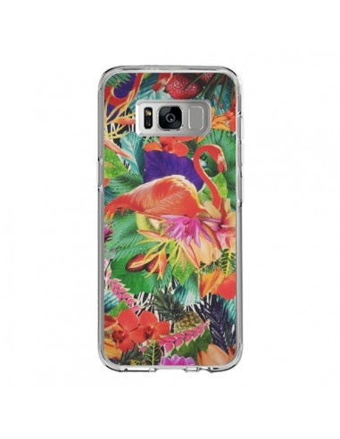 Coque Samsung S8 Tropical Flamant Rose - Monica Martinez