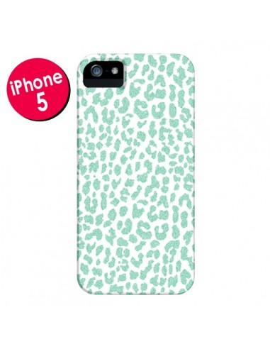 Coque Leopard Menthe Mint pour iPhone 5 et 5S - Mary Nesrala