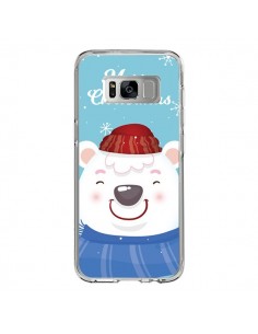 Coque Samsung S8 Ours Blanc de Noël Merry Christmas - Nico