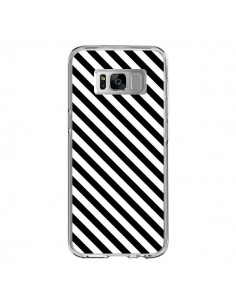 Coque Samsung S8 Bonbon Candy Noire et Blanche Rayée - Nico
