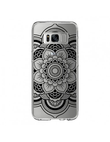 Coque Samsung S8 Mandala Noir Azteque Transparente - Nico