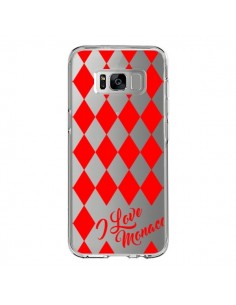Coque Samsung S8 I Love Monaco et Losange Rouge - Nico