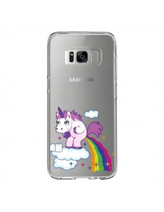 Coque Samsung S8 Licorne Caca Arc en Ciel Transparente -...