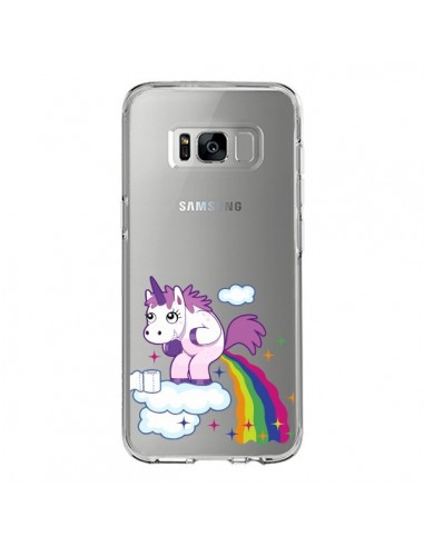 Coque Samsung S8 Licorne Caca Arc en Ciel Transparente - Nico