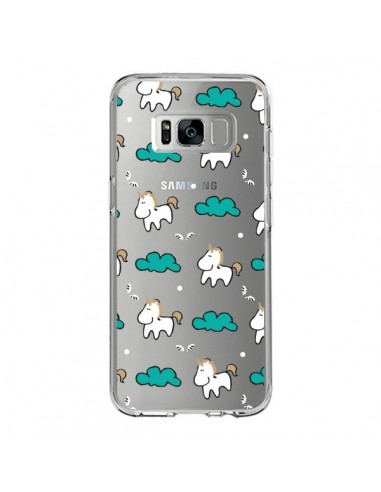 Coque Samsung S8 Licorne et Nuages Transparente - Nico