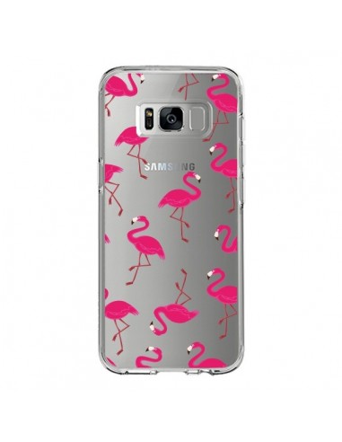 Coque Samsung S8 flamant Rose et Flamingo Transparente - Nico