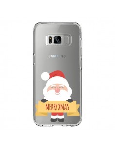Coque Samsung S8 Père Noël Merry Christmas transparente -...