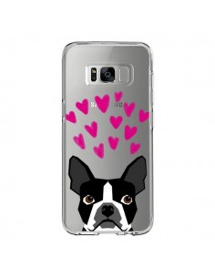 Coque Samsung S8 Boston Terrier Coeurs Chien Transparente...