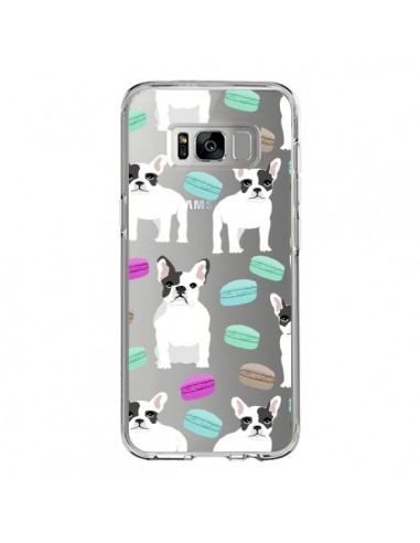 Coque Samsung S8 Chiens Bulldog Français Macarons Transparente - Pet Friendly