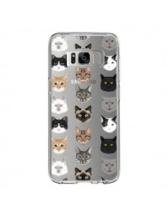 Coque Samsung S8 Chats Transparente - Pet Friendly