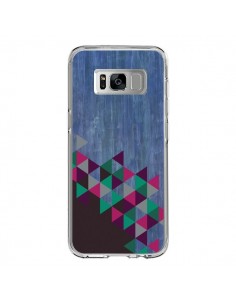 Coque Samsung S8 Wood Bois Azteque Triangles Archiwoo -...