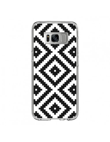 Coque Samsung S8 Diamond Chevron Black and White - Pura Vida