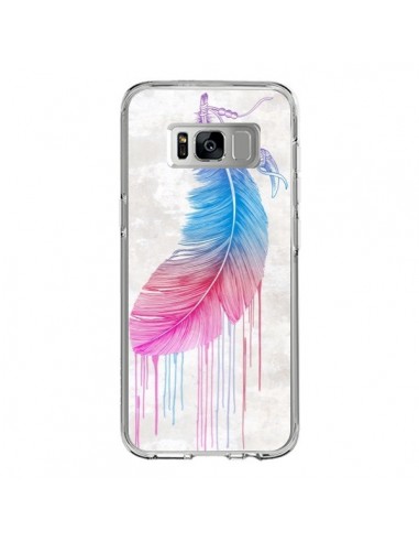 Coque Samsung S8 Plume arc-en-ciel - Rachel Caldwell