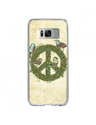Coque Samsung S8 Peace And Love Nature Oiseaux - Rachel Caldwell