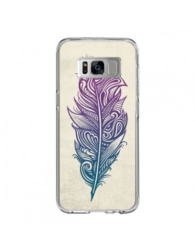 Coque Samsung S8 Feather Plume Arc En Ciel - Rachel Caldwell