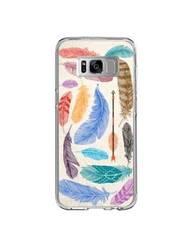 Coque Samsung S8 Feather Plumes Multicolores - Rachel Caldwell