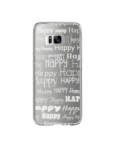 Coque Samsung S8 Happy Happy Blanc Transparente - R Delean