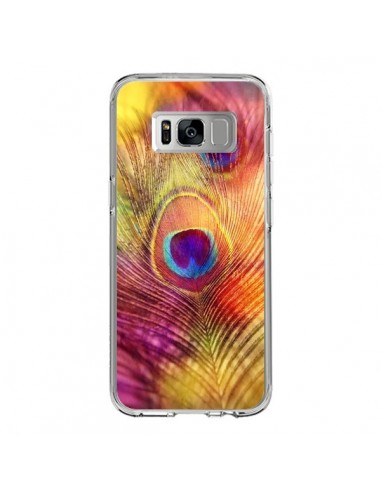 Coque Samsung S8 Plume de Paon Multicolore - Sylvia Cook