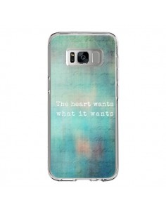 Coque Samsung S8 The heart wants what it wants Coeur -...