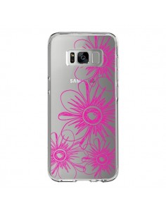 Coque Samsung S8 Spring Flower Fleurs Roses Transparente...