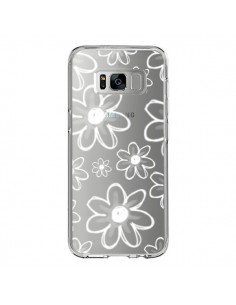 Coque Samsung S8 Mandala Blanc White Flower Transparente...