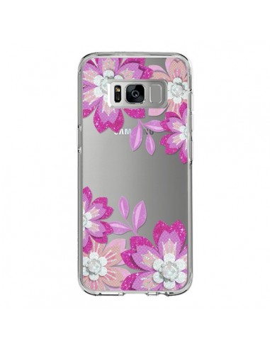 Coque Samsung S8 Winter Flower Rose, Fleurs d'Hiver Transparente - Sylvia Cook