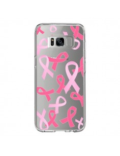 Coque Samsung S8 Pink Ribbons Ruban Rose Transparente -...
