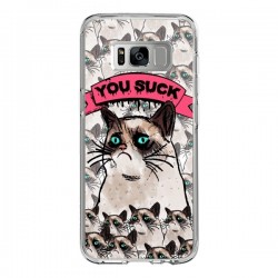 Coque Samsung S8 Chat Grumpy Cat - You Suck - Sara Eshak