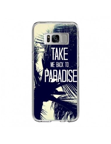 Coque Samsung S8 Take me back to paradise USA Palmiers - Tara Yarte