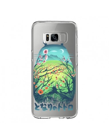 Coque Samsung S8 Totoro Manga Flower Transparente - Victor Vercesi