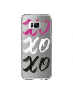 Coque Samsung S8 XoXo Rose Blanc Noir Transparente -...