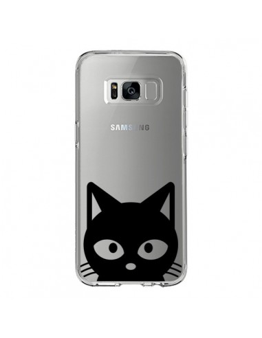 Coque Samsung S8 Tête Chat Noir Cat Transparente - Yohan B.