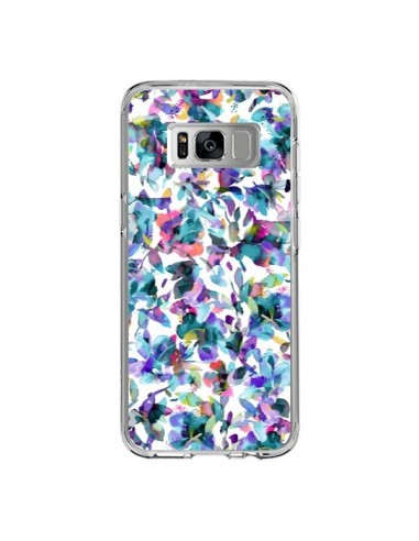 Coque Samsung S8 Aquatic Flowers Blue - Ninola Design